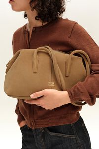 Large beige suede Romeo bag
