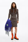 Fitted mini dress with Animal print Fitted mini dress with Animal print
