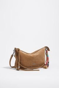 Medium natural suede Trapecio bag