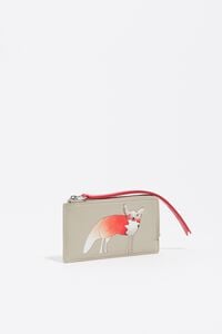 Stone leather Fr&iacute;o Peludo card holder/coin purse