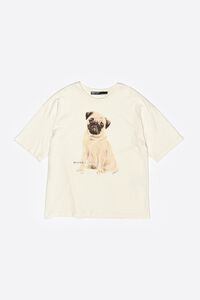 Ivory pug logo T-shirt