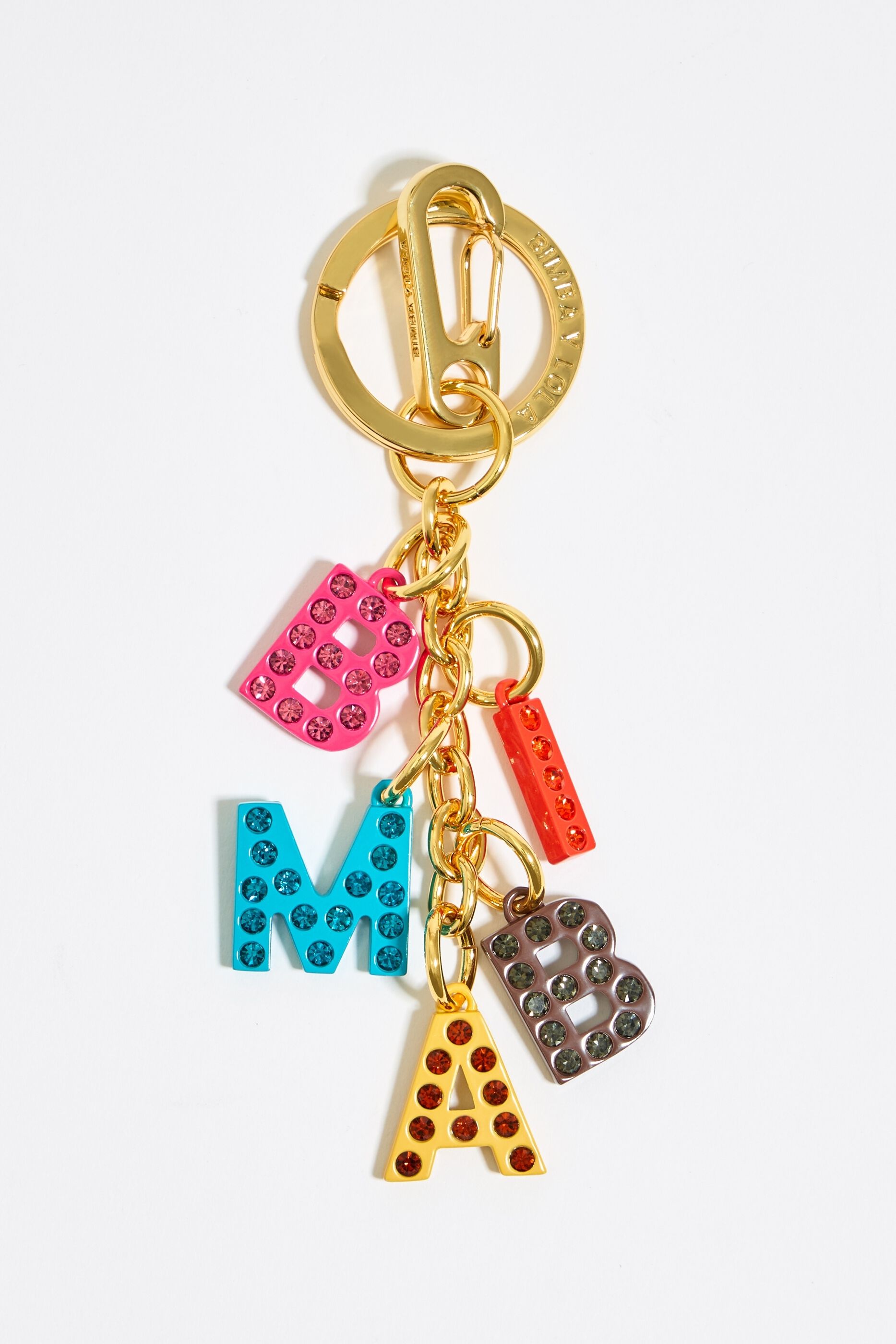 Golden letters key ring