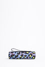 Blue leopard cylindrical case Blue leopard cylindrical case