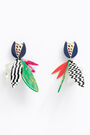 Long multicolor flower earrings Long multicolor flower earrings