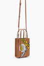 Tan printed mini tote bag Tan printed mini tote bag