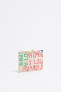 Ivory BIMBA logos print card holder