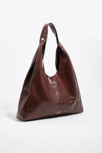 Mocha leather maxi bikini Paper bag