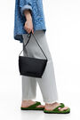 S trapezium black leather crossbody bag S trapezium black leather crossbody bag