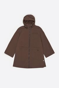 Dark brown A-line trench