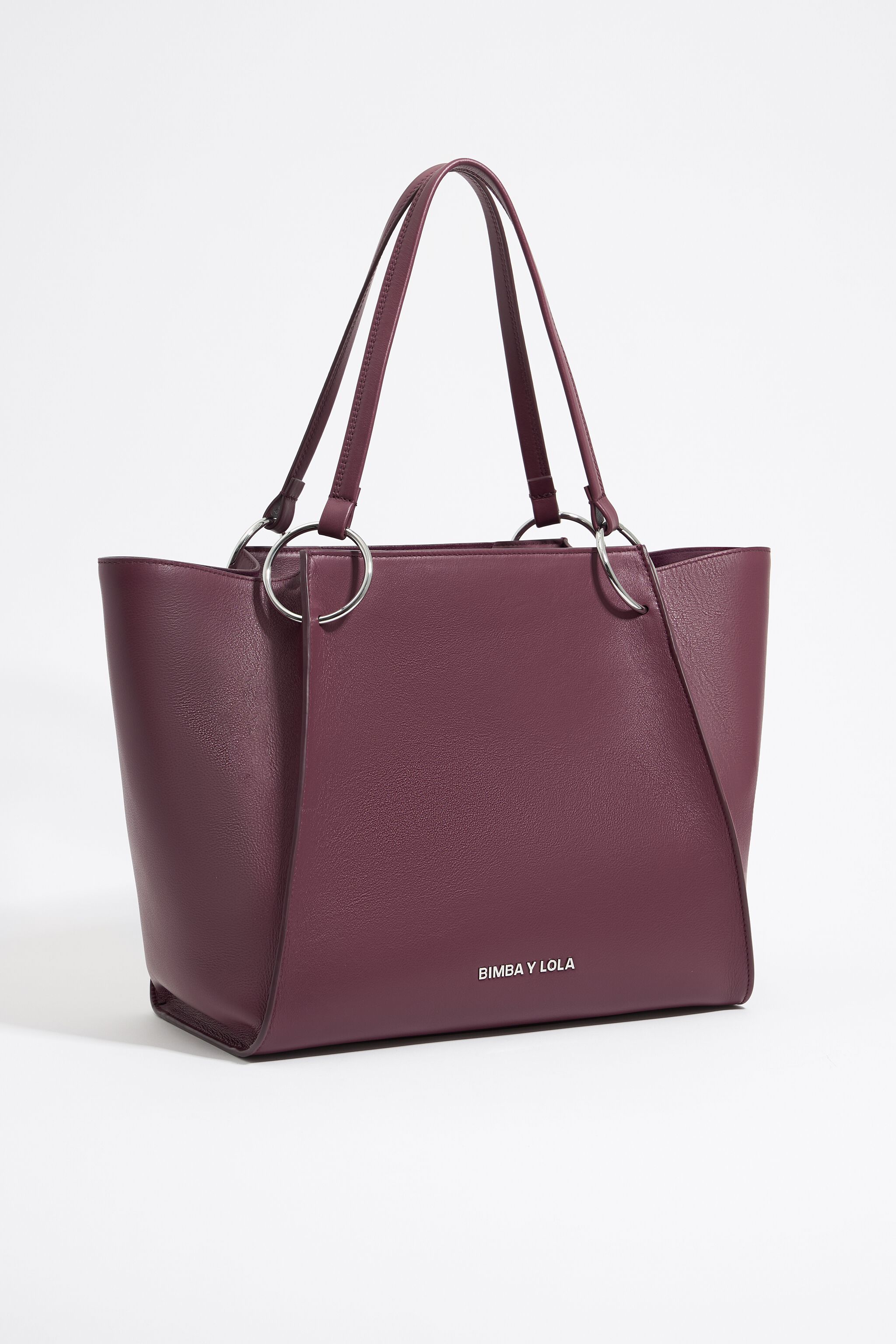 Burgundy leather tote bag shop
