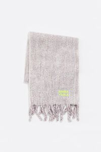 Ivory lurex brushed scarf