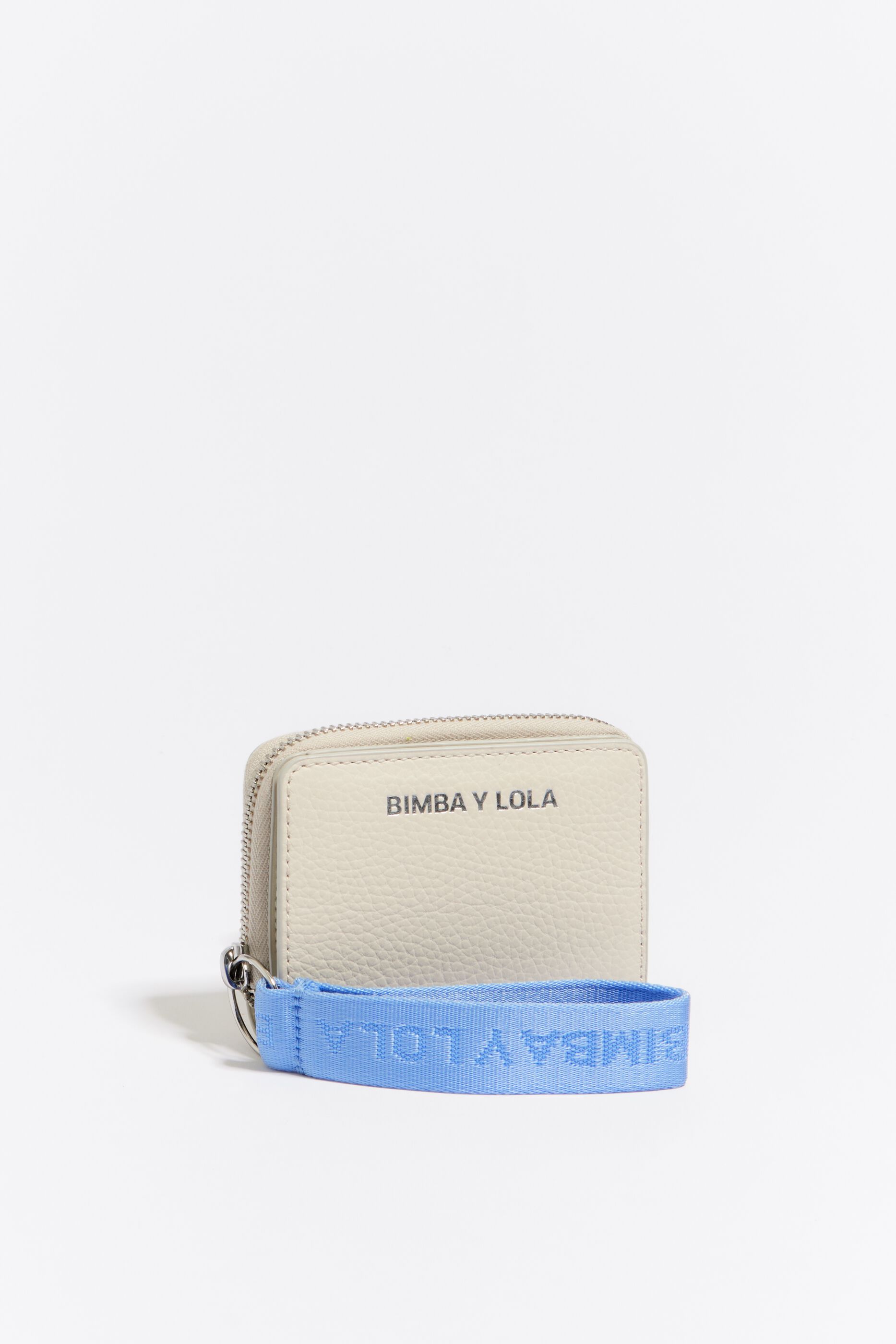 White leather flap purse