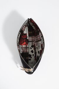 Medium black nylon clutch make-up case