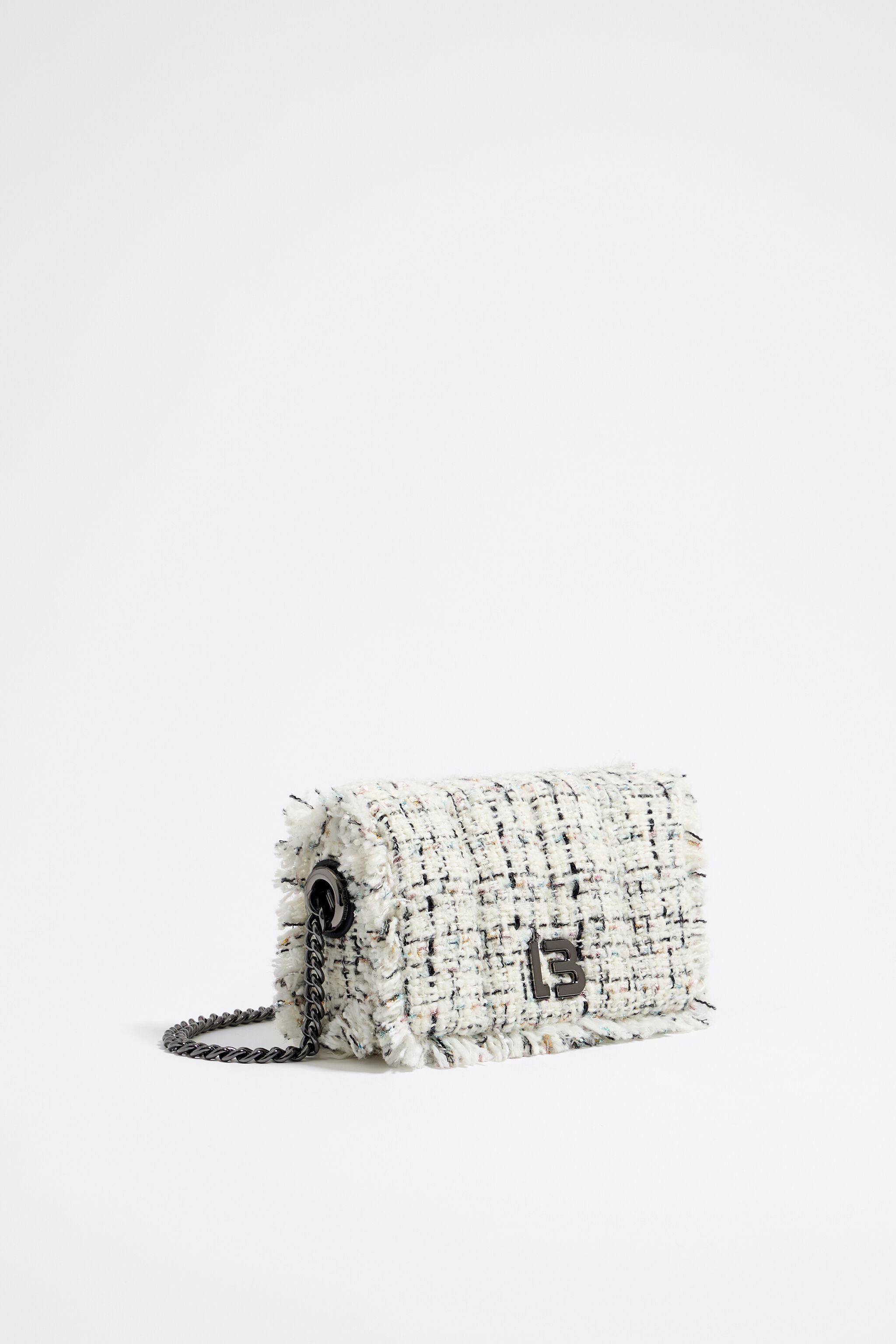 White tweed sales bag