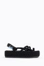 Black lace-up platform sandal Black lace-up platform sandal