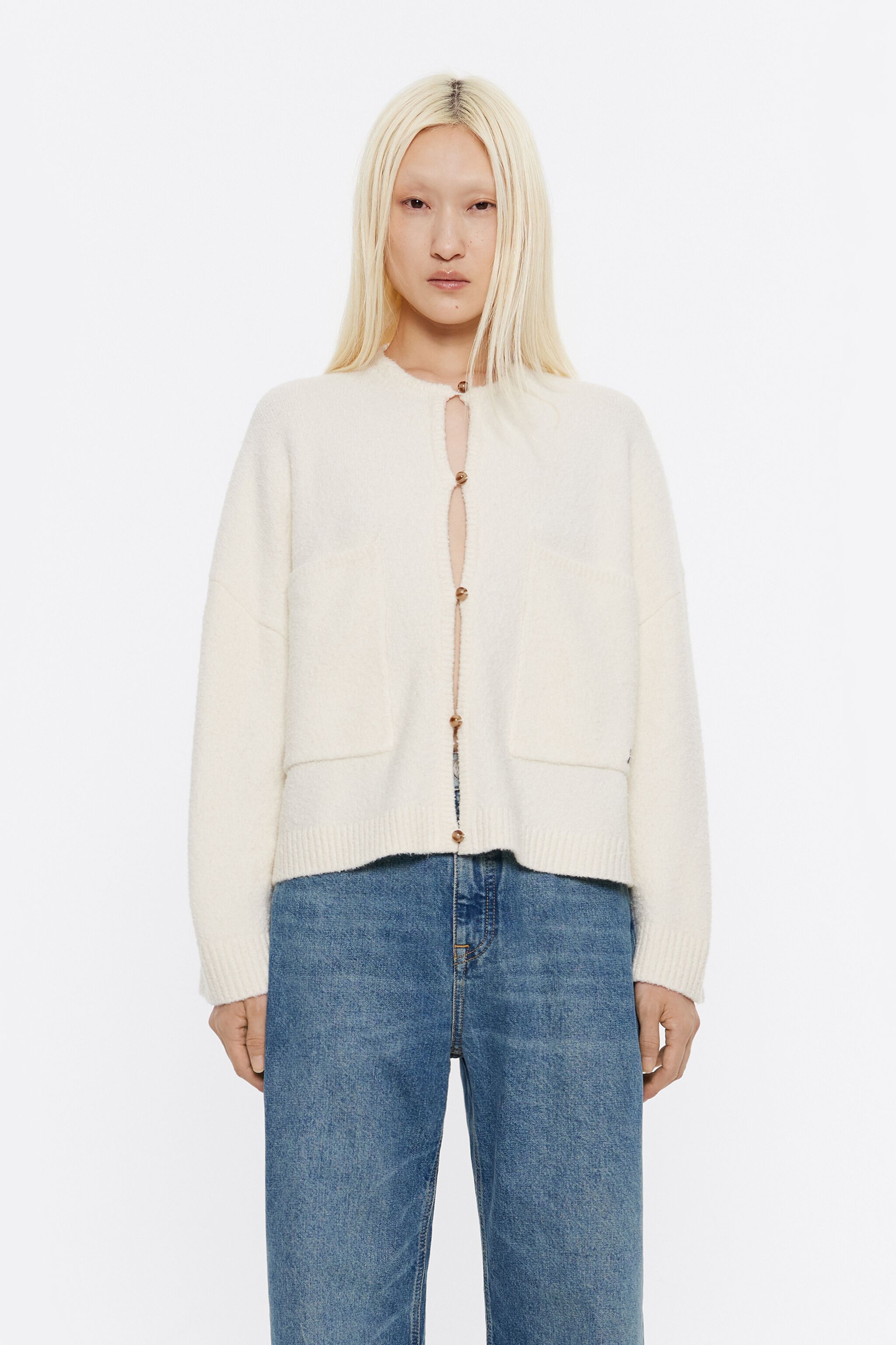 Ivory short cardigan sale