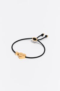 Multicolored heart logo elastic bracelet