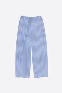 Blue striped cotton jogger trousers