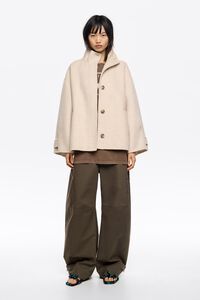 Ivory double-face A-line coat Ivory double-face A-line coat