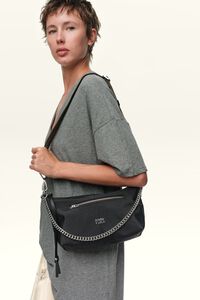 Large black nylon Madrid bag