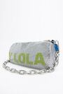 Silver mesh cylindrical bag Silver mesh cylindrical bag