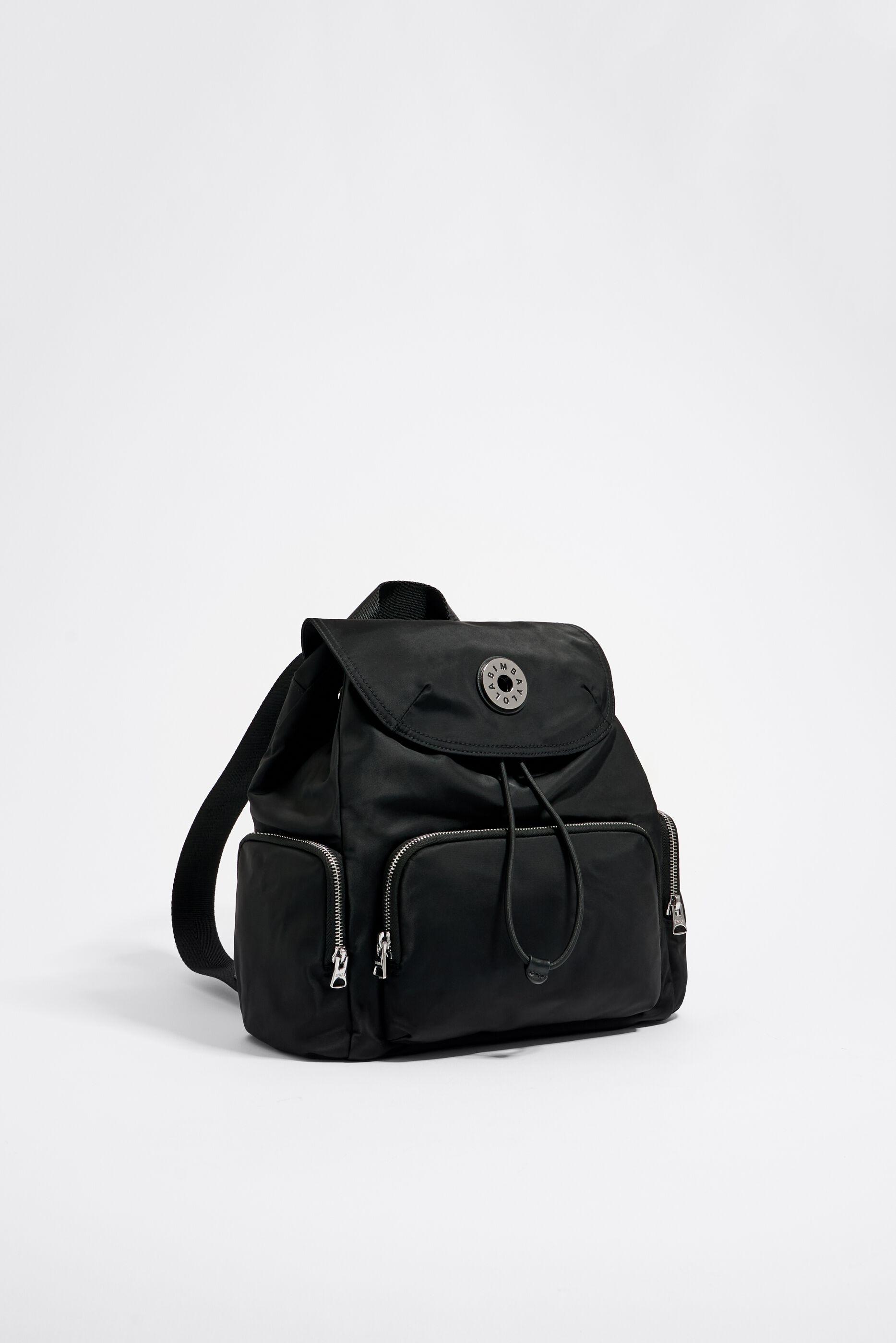 Medium black multi pocket backpack