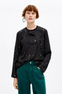 Straight black Cosmic-Stars blouse Straight black Cosmic-Stars blouse