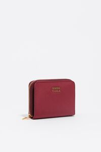 Burgundy nylon flap purse