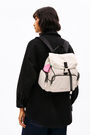 Stone nylon flap backpack Stone nylon flap backpack