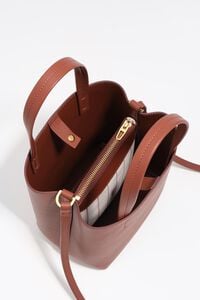 Small walnut leather Chihuahua bag