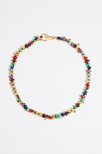 Gold chain stone necklace