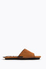 Terracotta split leather flat sandal Terracotta split leather flat sandal