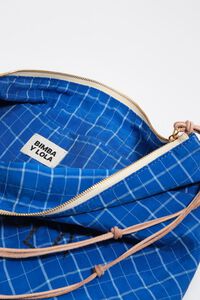 Electric blue zip clutch