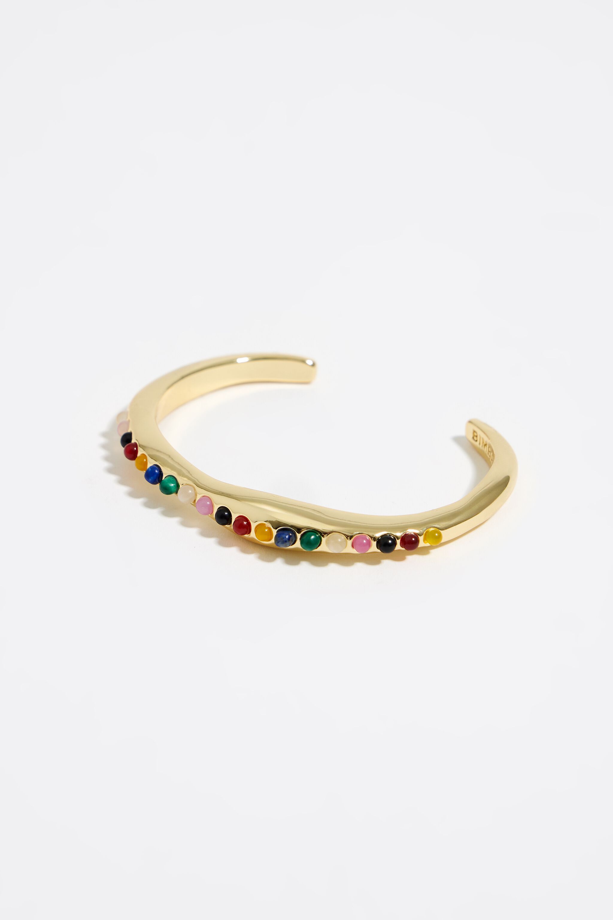 Gold bracelet with multicolored stones sale