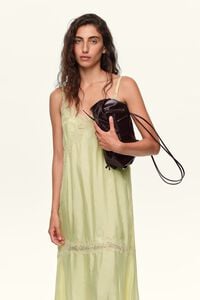 Burgundy leather Lolita bag