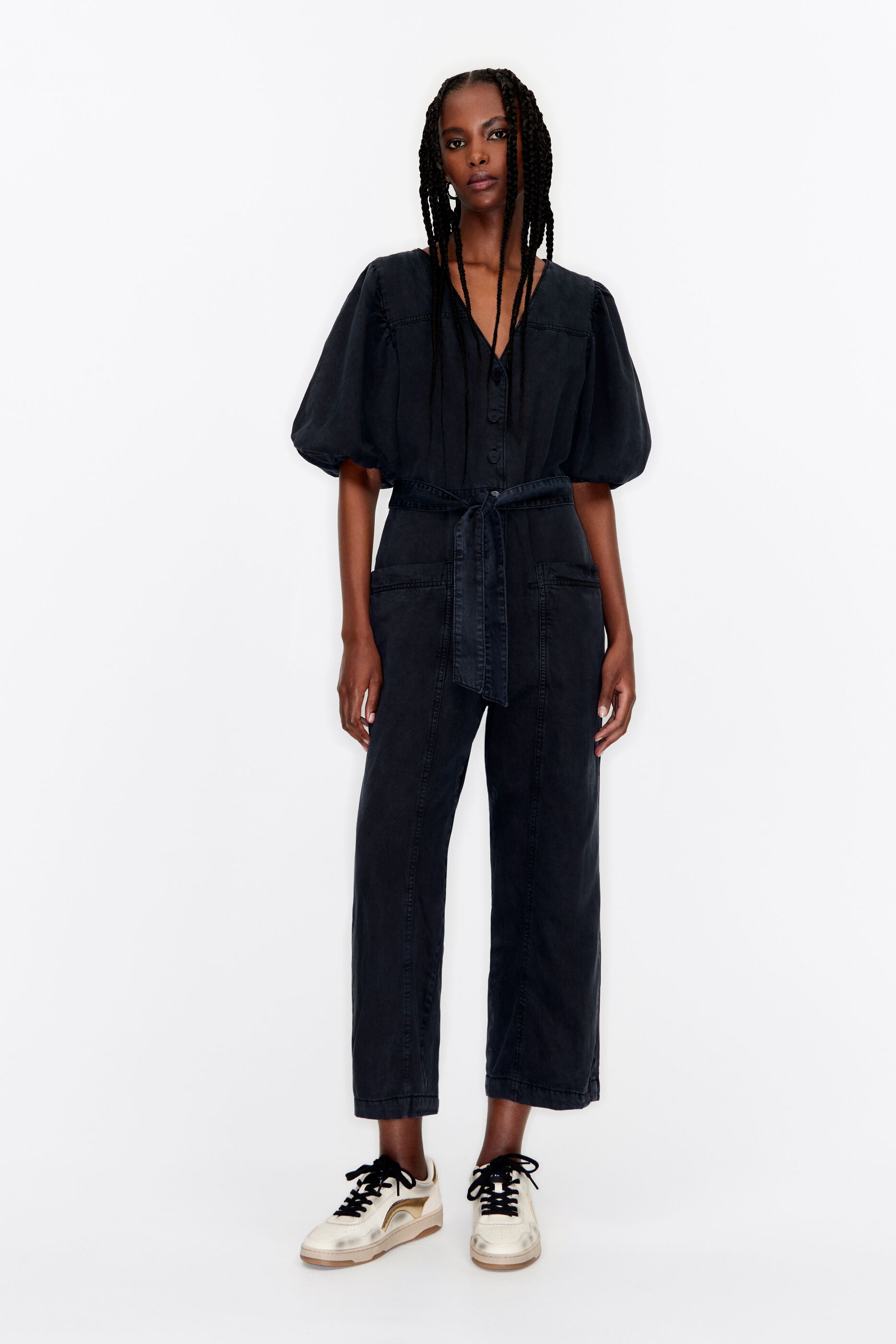 All black outlet overalls