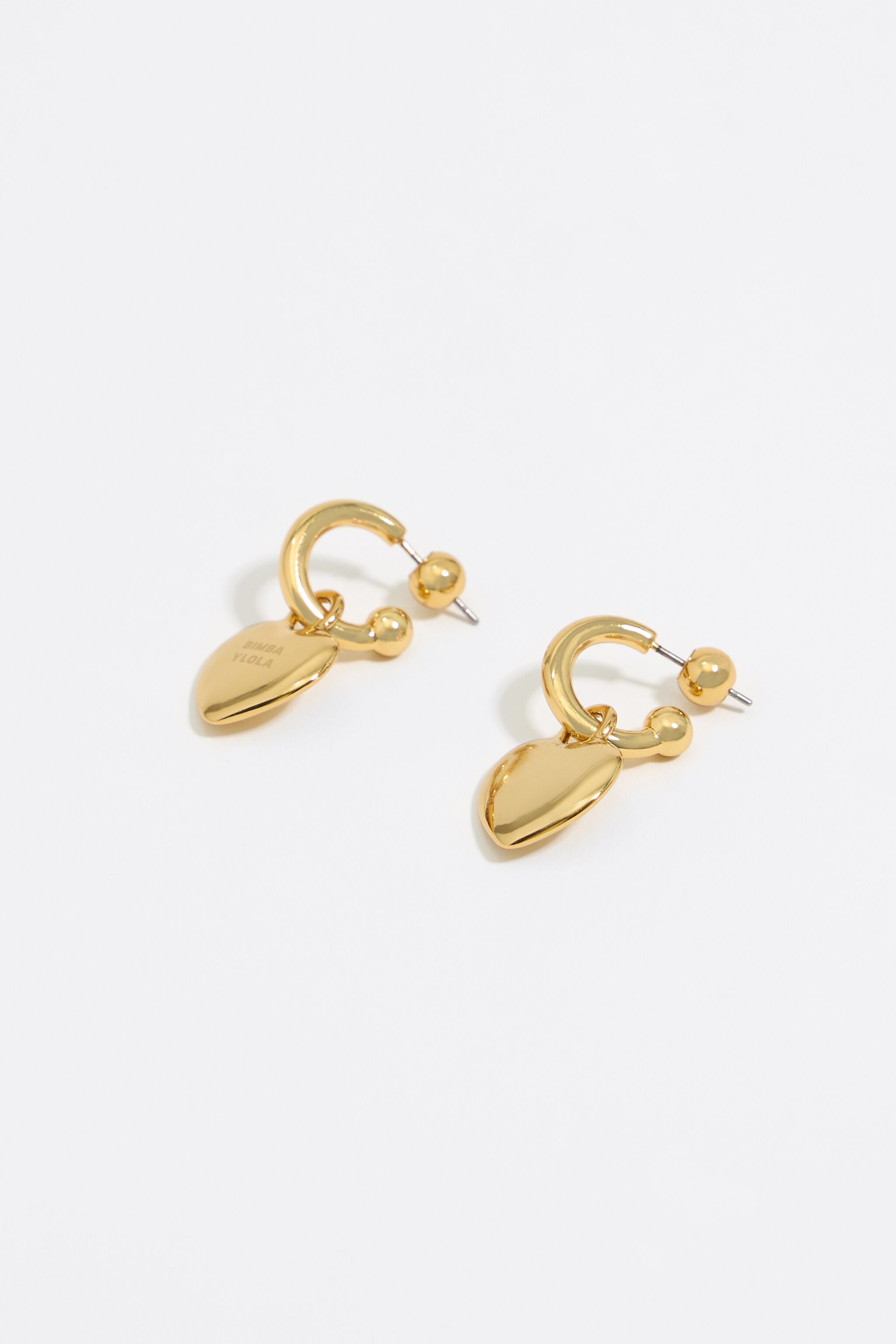【BIMBA Y LOLA】ハートパーツ付きフープピアス BIMBA Y LOLA】ハートパーツ付きフープピアス