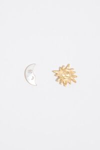 Mother-of-pearl sun and moon earrings