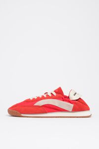 Red suede and nylon 13 06 sneaker