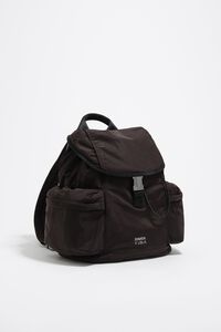 Large charcoal nylon backpack