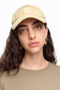 Yellow suede cap