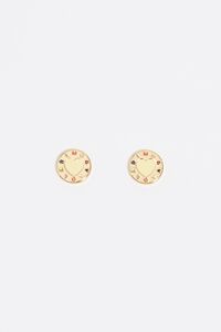 Ivory heart logo earrings