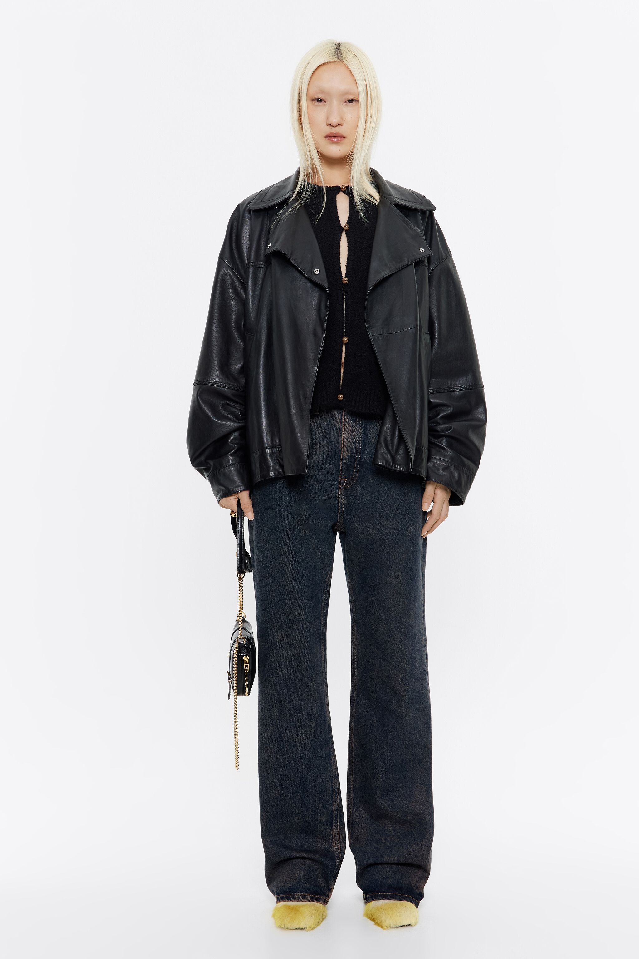 Bibiy JENNIE LEATHER CARDIGANの通販 by にし's shop｜ラクマ