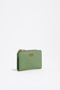 Green nylon compact purse