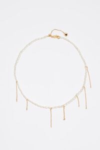 Gold chains and pearl necklace