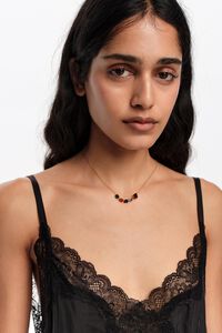 Gold chain and crystals necklace