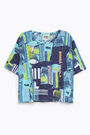 Navy Cities devoré t-shirt Navy Cities devoré t-shirt