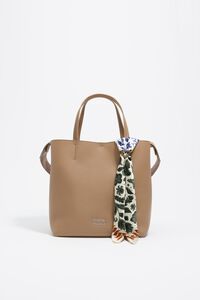 Vanilla Ikatmix print scarf bag charm