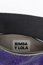 Purple crackle-glaze leather bag Purple crackle-glaze leather bag
