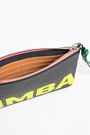 Black leather logo envelope make-up case Black leather logo envelope make-up case